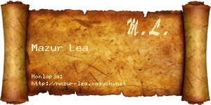 Mazur Lea névjegykártya